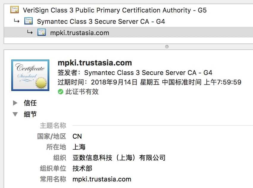 OV SSL证书显示样子
