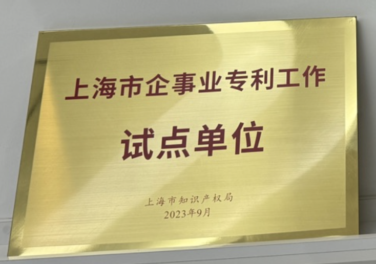 入选上海市专利工作试点企业